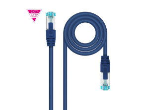 Comprar Cabo de Red Latiguillo Cat7 Nanocable AWG26 0.25m Azul LSZH SFTP PIMF - 600MHz Cabo de Red Latiguillo Cat7 Nanocable AWG26 0.25m Azul LSZH SFTP PIMF - 600MHz