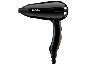 BaByliss Travel Dry 2000 - Secador de Pelo Negro, Potente e Compacto