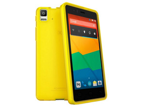 Carcaça bq Aquaris E5 Gummie Cover Amarelo