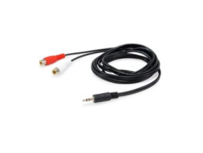Cabo de Áudio EQUIP Mini Jack 3.5mm Macho a 2 RCA Hembra 2.5M