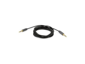 Cabo de Áudio Mini Jack 3.5mm Macho a Macho com Carcasa Metálica - Alta Qualidade 2.5m