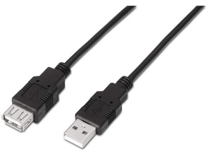 Cabo Extensor USB (A) a USB (A) 2,0 Aisens 3m Negro