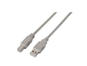 Cabo Impresora USB (A) M 2,0 a USB (B) M Aisens 1M Gris