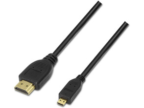 Cabo Micro HDMI (D) M a HDMI (A) M Aisens 1,8M Negro
