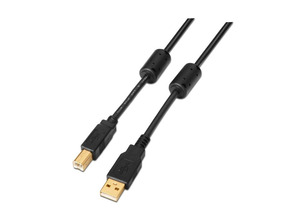 Cabo de Impresora USB (A) M 2,0 a USB (B) M Aisens 3M