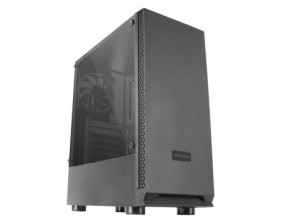 CAIXA ATX SEMITORRE MARS GAMING MCN2 COLOR GRAFITO FRONTAL LISO VENTANA LATERAL COMPLETA SEM FUENTE D