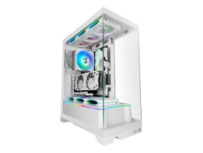 CAIXA ATX MARS GAMING MCPRISMAW BLANCO TRIPLE CRISTAL TEMPLADO GPU MAX. 430mm 4x2.5 - Branca