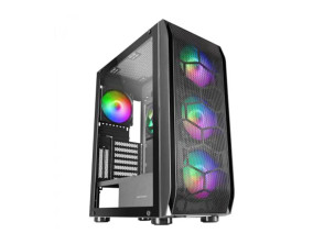 CAIXA E-ATX TORRE GAMING MARS GAMING MC-KX XXL BLACK LATERAL CRISTAL TEMPLADO FRONTAL MESH INCLUYE 5