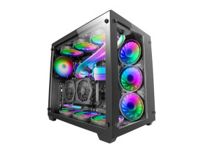 CAIXA MARS GAMING MCV3 BLACK XXL - E-ATX - PREMIUM CUSTOM - DOBLE VENTANA CRISTAL TEMPLADO
