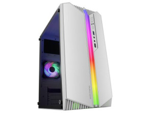 CAIXA MICROATX GAMING MARS GAMING MC-S1 BLANCO FRONTAL ARGB VENTILADOR TRASERO FRGB SEM VENTANA LATERAL