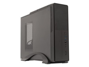 CAIXA MICROATX SLIM UNYKA MATX UK2010 COLOR NEGRO | POSICIONAIMENTO HORIZONTAL O VERTICAL CON FUENTE