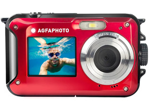 Cámara Deportiva Digital Deportiva AgfaFoto Realishot WP8000 24MP Roja