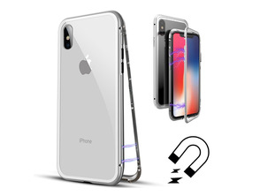Comprar Magnetic Case with Tempered Glass iPhone X/XS Prata Magnetic Case with Tempered Glass iPhone X/XS Prata