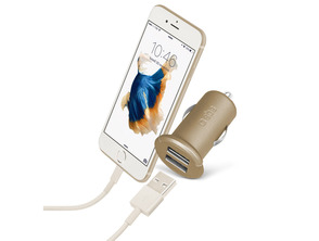 Comprar Carregador USB de Coleta de Ouro SBS 2 Portas USB 2.400 mA Ouro Carregador USB de Coleta de Ouro SBS 2 Portas USB 2.400 mA Ouro