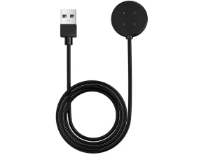 Carregador Preto USB-A Compatível para Google Pixel Watch 3/2 e Fitbit Versa 4/3 - Marca CROCOCASE