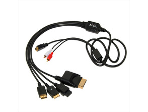 4 en 1 D-Terminal Cable Xbox 360/Wii/PS3/PS2