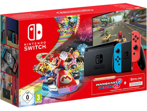 Comprar Consola Nintendo Switch Azul Neon / Rojo + Mario Kart 8 + 3 Meses Nintendo Online Consola Nintendo Switch Azul Neon / Rojo + Mario Kart 8 + 3 Meses Nintendo Online