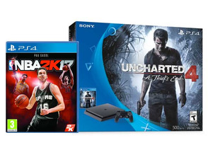 Consola Playstation 4 Slim (1Tb) + Uncharted 4 + NBA 2K17