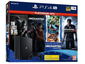 Console Playstation 4 Pro 1TB   Uncharted Col.   Uncharted 4