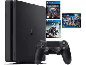 Consola Playstation 4 Slim (500GB) Negro + Destiny 2 + Espaço Hulk + Starlink