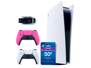 Comprar Consola Playstation 5 Digital + Dualsense Rosa + Câmera PS5 HD + PSN 50€ Consola Playstation 5 Digital + Dualsense Rosa + Câmera PS5 HD + PSN 50€