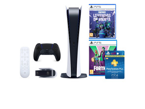 Comprar Consola Playstation 5 Edição Digital + Fortnite + PSN 12 Meses + Accesorios Consola Playstation 5 Edição Digital + Fortnite + PSN 12 Meses + Accesorios