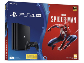 PS4 1 tb Pro Black + Marvel's Spider-Man