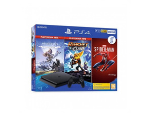 Consola PS4 (500GB) + Horizonte Zero Dawn + Ratchet + Spiderman