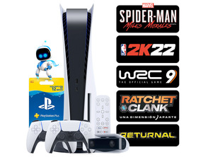 Comprar Consola PS5 Branco + Mando + 5 Juegos + Accesorios + 12 Meses PSN Consola PS5 Branco + Mando + 5 Juegos + Accesorios + 12 Meses PSN