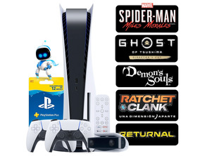 Comprar Consola PS5 + Mandos + 5 Juegos + Accesorios + 12 Meses PSN Consola PS5 + Mandos + 5 Juegos + Accesorios + 12 Meses PSN