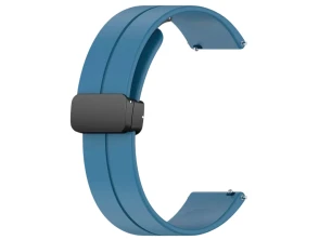 Correia Universal Azul Marino 22mm com Feche Magnético para Smartwatch Xiaomi/Amazfit/Samsung/Huawei/Realme/Ticwatch - CROCOCASE
