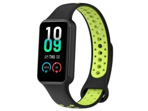 Correa Xiaomi Mi Smart Band 8 Active / Redmi Smart Band 2 Cor Preto e Verde - CROCOCASE