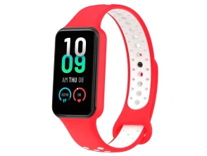 Correia Dual Color Vermelho+Blanco Xiaomi Mi Smart Band 8 Active / Redmi Smart Band 2 - CROCOCASE