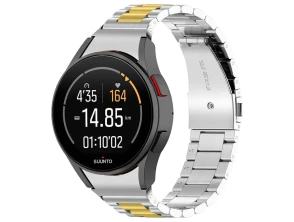Correa Samsung Galaxy Watch 4/5/6 de Metal Eslabões em Prata e Dourado