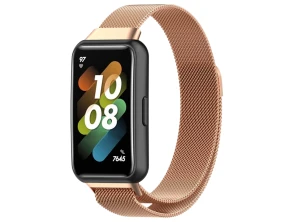 Comprar Correa Milanesa Magnética Dourado Rosa Huawei Band 7 - Marca CROCOCASE Correa Milanesa Magnética Dourado Rosa Huawei Band 7 - Marca CROCOCASE