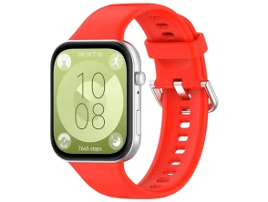 Correia de silicone vermelho para Huawei Watch Fit 3 - Marca CROCOCASE