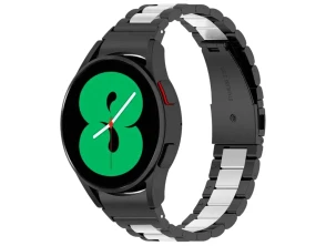 Correia Metal Eslabões Samsung Galaxy Watch 4/5/6 Negro+Plata - CROCOCASE