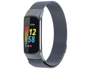 Correa Milanesa Magnética Fitbit Charge 5 / Charge 6 Gris - CROCOCASE