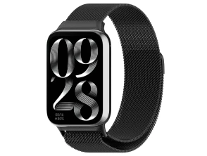 Correa Milanesa Magnética Xiaomi Mi Smart Band 10 Pro / 9 Pro / 8 Pro / Redmi Watch 6 / 5 / 4 Preto