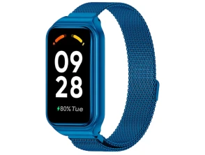 Correa Milanesa Xiaomi Mi Smart Band 8 Active e Redmi Smart Band 2 em Azul