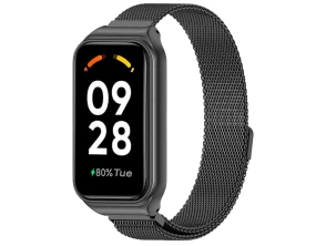 Correa Milanesa Magnética Xiaomi Mi Smart Band 8 Active / Redmi Smart Band 2 Preto