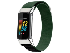 Correa de Nailon Verde para Fitbit Charge 5 / Charge 6 por CROCOCASE