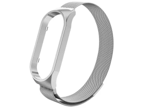Comprar Correa Xiaomi Smart Band 7 Milanesa Magnética Prata - CROCOCASE Correa Xiaomi Smart Band 7 Milanesa Magnética Prata - CROCOCASE