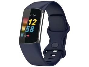 Correia de silicone Fitbit Charge 5 / Charge 6 Azul Escuro - Marca CROCOCASE