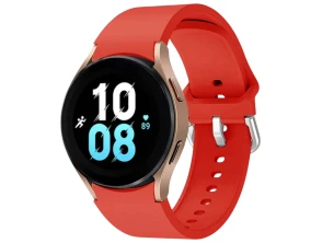 Correia de silicone vermelho para Samsung Galaxy Watch 4/5/6 - Marca CROCOCASE