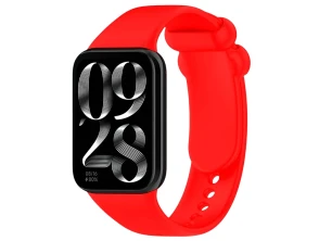 Correia de Silicone Vermelha para Xiaomi Mi Smart Band 9 Pro, 8 Pro, Redmi Watch 4, 5, 6 e Xiaomi Smart Band 10 Pro
