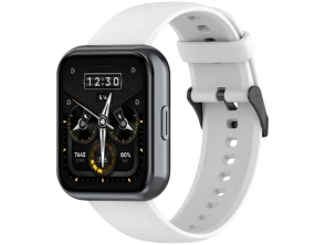 Correia de silicone Realme Watch 3 / 3 Pro Branco - Acessorio para Smartwatch