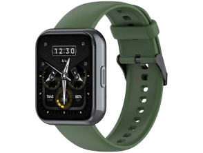 Correia de Silicone Realme Watch 3 / 3 Pro Verde Escuro - Marca CROCOCASE