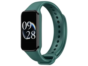 Correia de Silicone Verde Escuro para Xiaomi Smart Band 8 Active e Redmi Smart Band 2 - CROCOCASE
