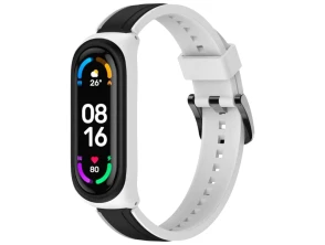 Comprar Correa Xiaomi Mi Smart Band 6 / Mi Band 5 / Amazfit Band 5 Dual Color Blanco+Negro - CROCOCASE Correa Xiaomi Mi Smart Band 6 / Mi Band 5 / Amazfit Band 5 Dual Color Blanco+Negro - CROCOCASE